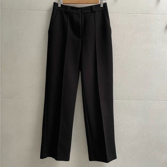 Wide-Leg Front Seam Dress Pants - Picture 2 of 5